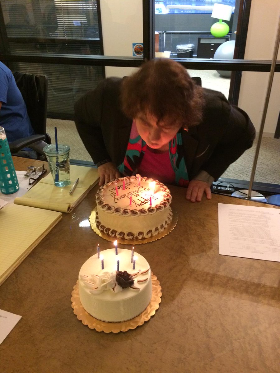 Happy birthday <a href="/GillianHorvath/">Gillian Horvath 🌻 WGA/WGC Telescripter 🪧 ✊ 👑</a> -- 2nd week in the room means 2nd cake. #batbseason4 #whatisacancelbear