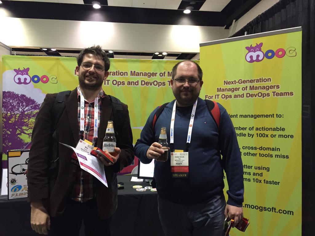 marbisman's tweet image. @bmarc11 and @nagyz entering to win a drone in @moogsoft &apos;s drawing at #openstacklive