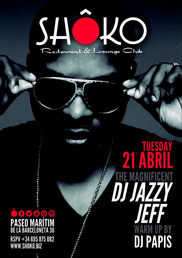 djpapisbcn's tweet photo. Dj Jazzy jeff 21 april at Shoko Barcelona http://t.co/QkQEbNM7Jh