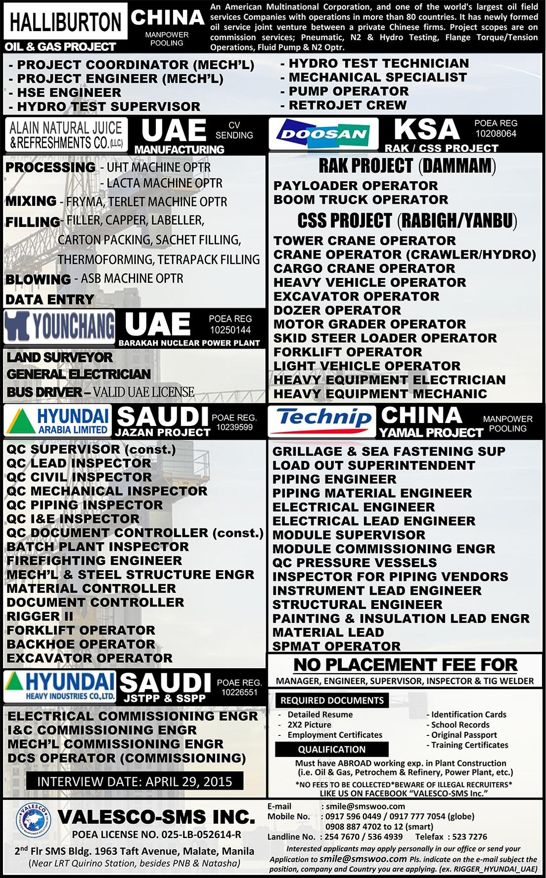 Workabroad Ph On Twitter Overseas Jobs By Sms Valesco Inc A Poea Licensed Agency Ofw Guide Jobopeningsph Http T Co Mmab5ttscf