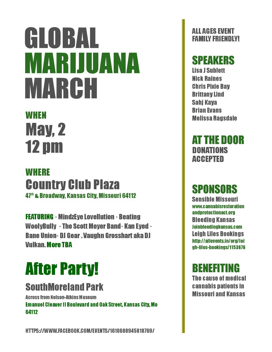 LetOurPeopleGro's tweet photo. "@Bleeding4Kansas: Join us for the Global #Marijuana March in #Kansas City #HopeHasNoZipCode
http://t.co/5XaGw9F8tJ http://t.co/nZEmgI5CcT"