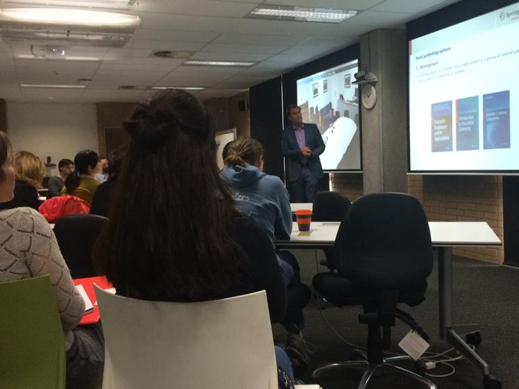 LisaMaclean74's tweet image. #springer #authorworkshop on publishing #books &amp;amp; #journals taking place now @latrobe