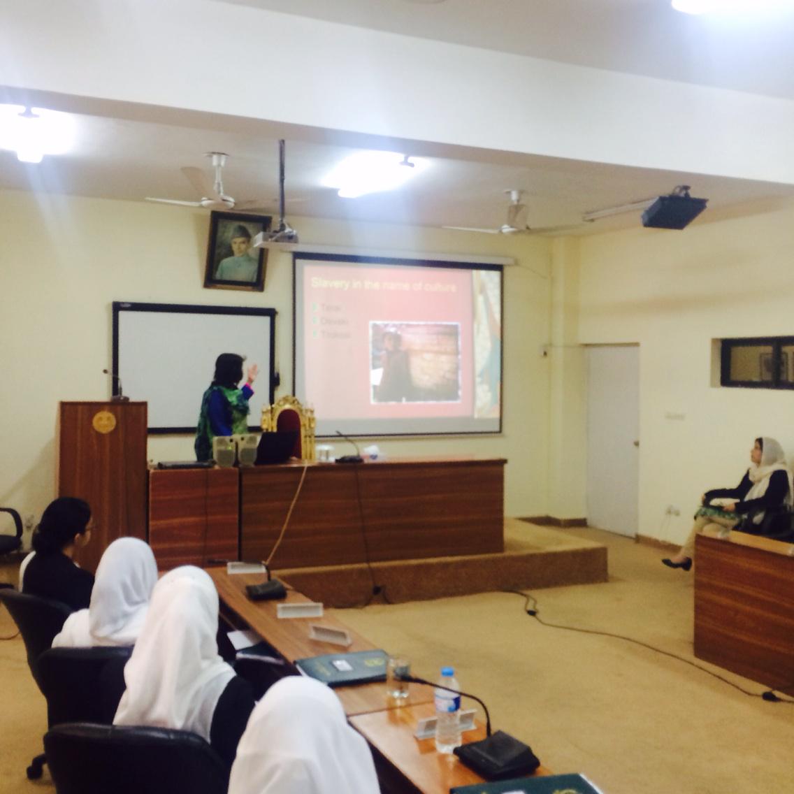 SamarMinallahKh's tweet photo. Speaking at Judicial Academy on compensation marriages #StopSwara #StopVani http://t.co/02hVdfnNiD
