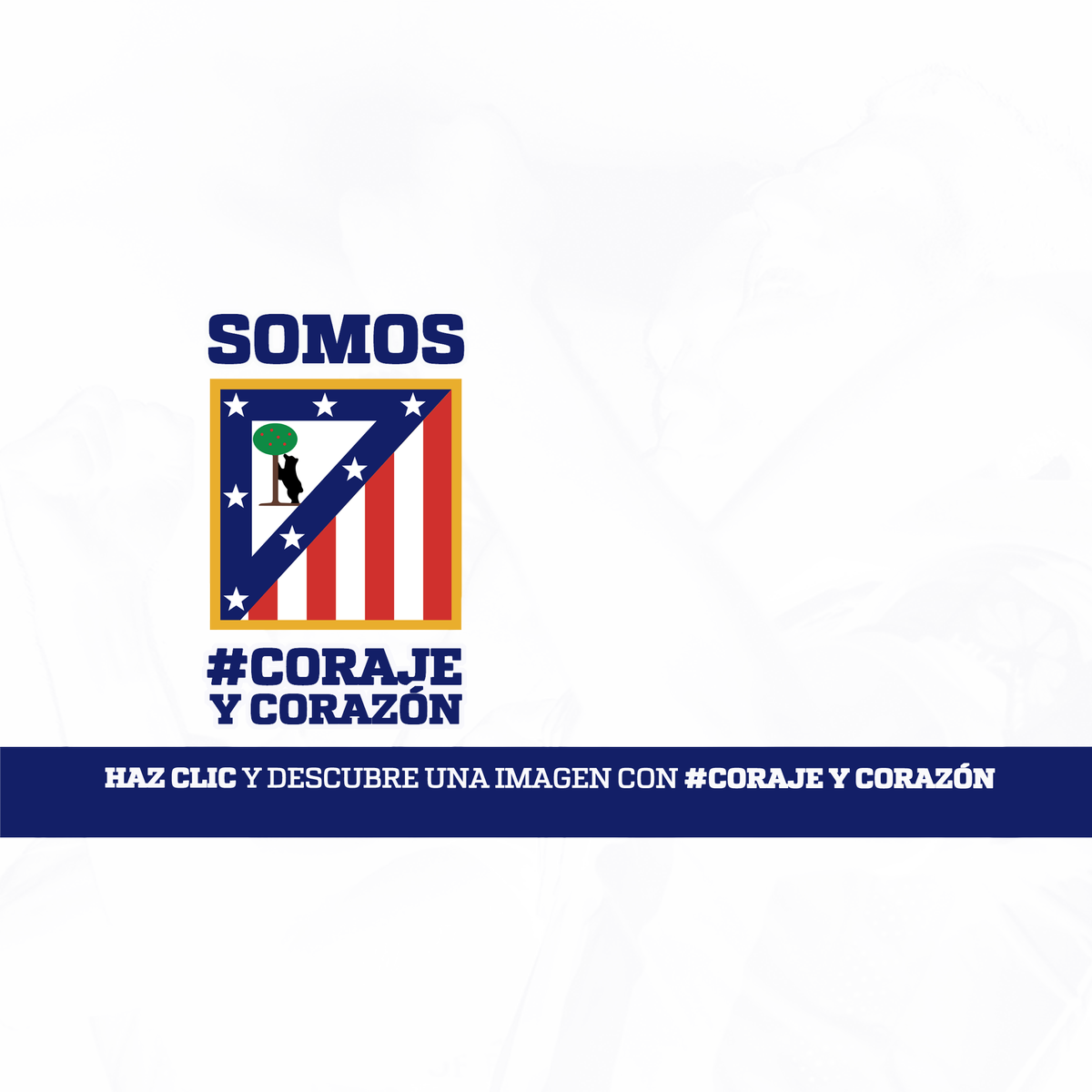 Atleti's tweet photo. Porque hoy no jugamos solos. 
Jugamos con la fuerza de millones de atléticos. 
#CorajeYCorazón http://t.co/RTbbiADcad