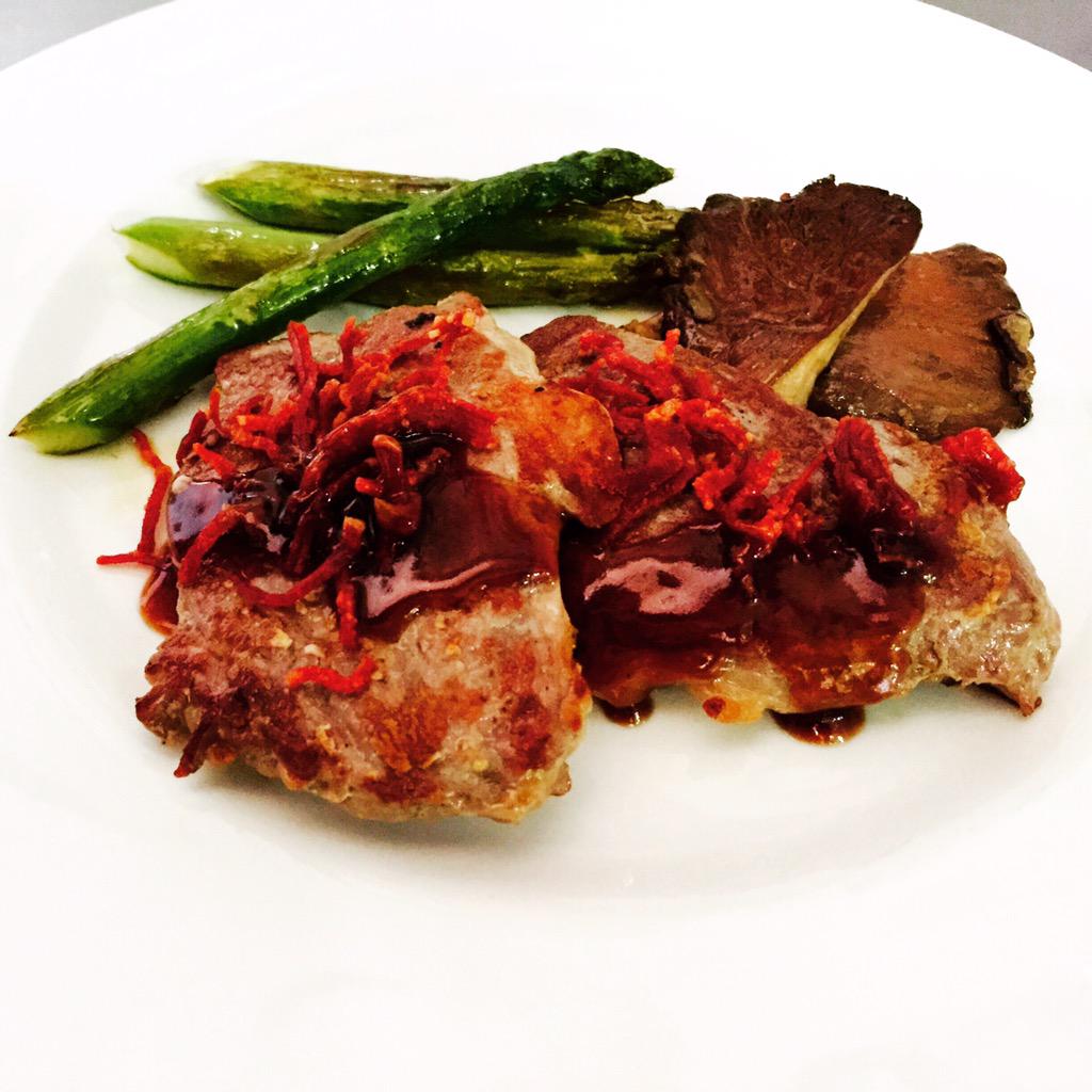 Solomillo ibérico con crujiente de jamón