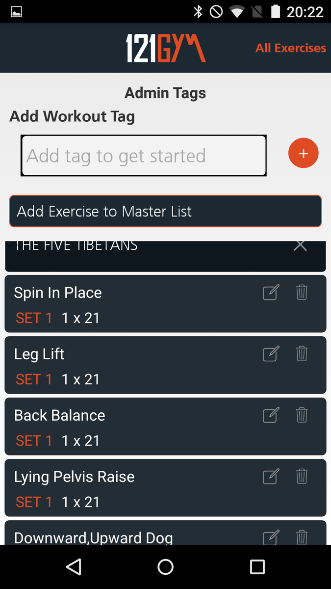 121Gym Workout App tweet media