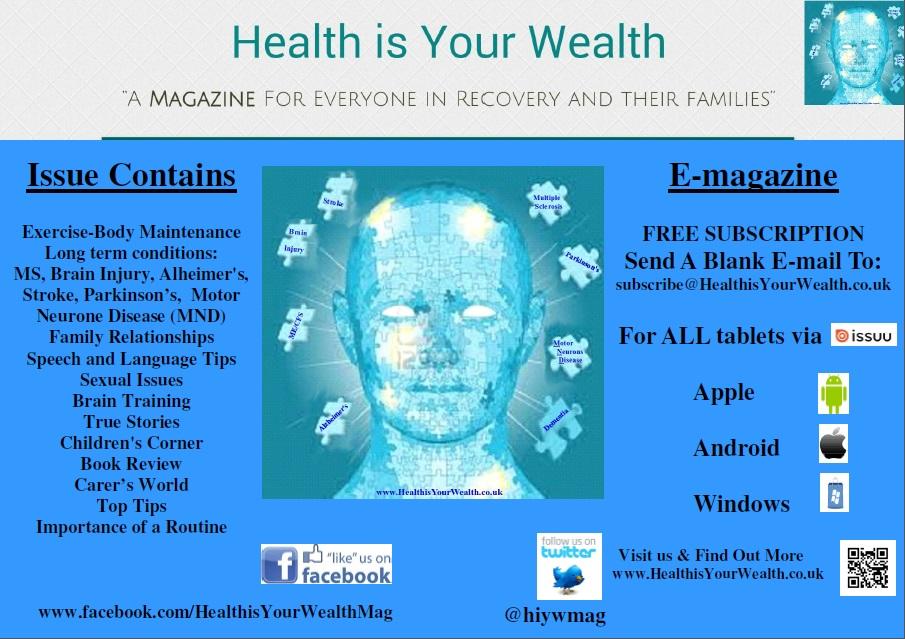 HiYWMag's tweet image. Awesome article on #balance &amp;amp; #speechissues in the April issue of this FREE #magazine! #ms #mnd #braininjury #stroke