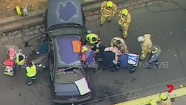 7NewsMelbourne's tweet photo. A woman is fighting for her life and a man has been seriously injured after they hit a tram.@nicketchells7 #7NewsMelb http://t.co/Ezew2bV20k