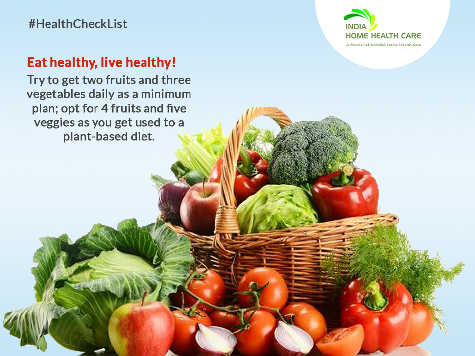 IHHCHomeCare's tweet image. #HealthCheckList #3 - 

Switch to a plant-based diet to stay #healthy :)

#personalhealth #fruits #veggies