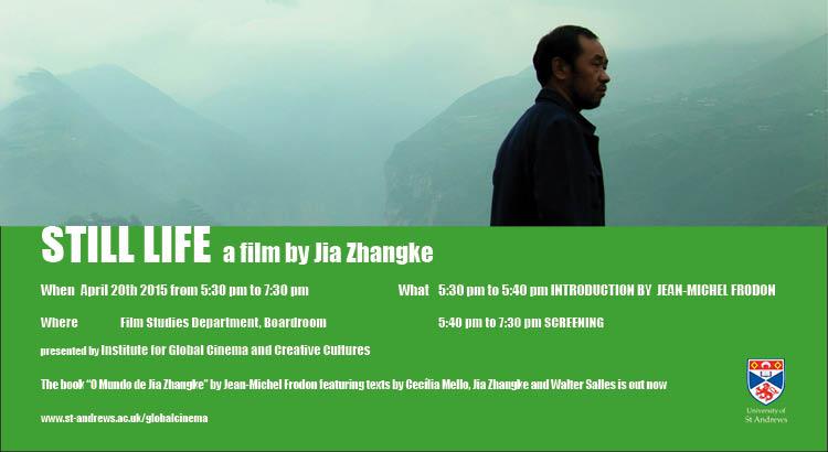 New event on 20/04/15 ‘STILL LIFE’ – Screening, Discussion and Meeting with Jean-Michel Frodon st-andrews.ac.uk/globalcinema/?…