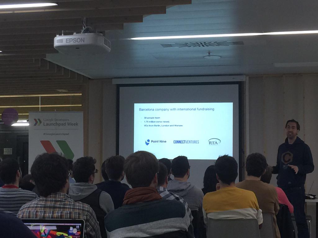 hubblme's tweet photo. Segundo día en google launchpad escuchando a robert de @typeform hablando de UX/UI http://t.co/jjaMNY46aY
