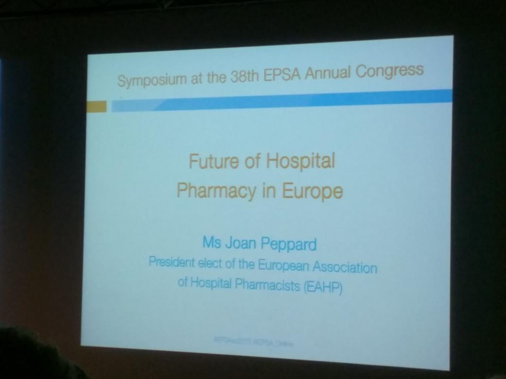 TEPharmacist's tweet photo. President of EAHP giving her presentation at #EPSAac15 @EAHPtweet @EPSA_Online @DGPreece @BPSA @IPSA_Ireland http://t.co/bp9h7b4MHs