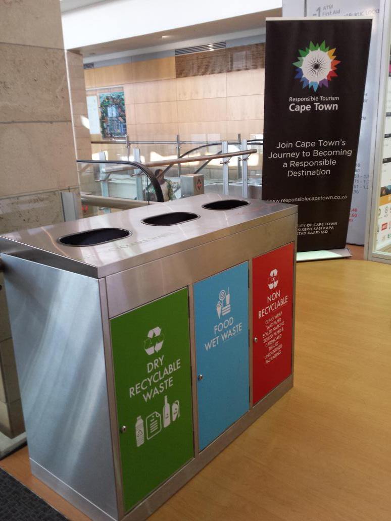 Loving the #recycling bins at #rtdcapetown helping to make it a #SustainableEvent @RespTourismSA @CTICC_Official