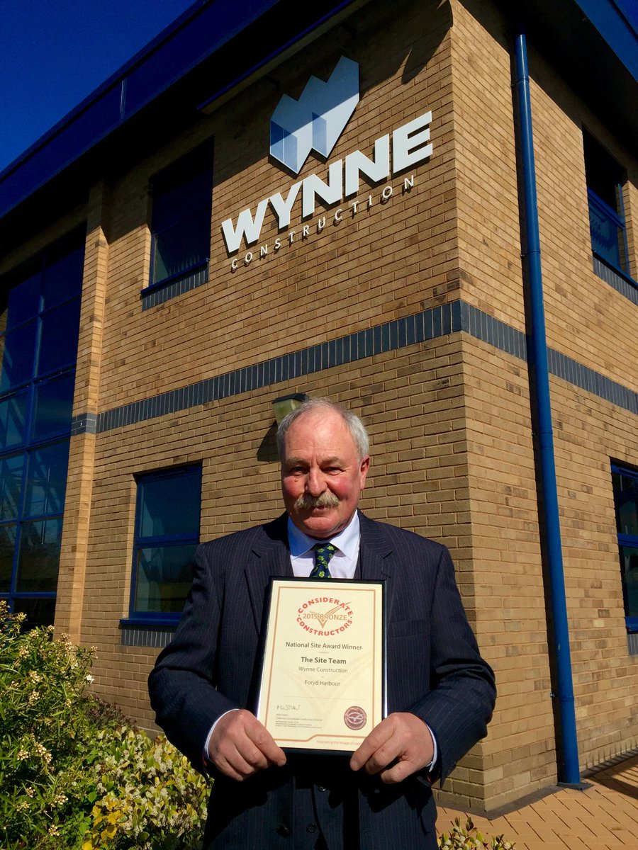 WynneConstruct's tweet photo. Congratulations to Peter and team - bronze award #ccsawards @DenbighshireCC #foryd harbour @dailypostwales @rjournal http://t.co/2LSYbw85yp