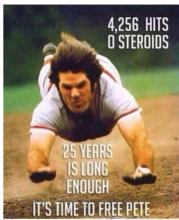 Happy Birthday Pete Rose, if anybody belongs in the  HOF, it\s you 