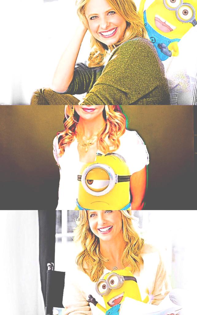 Happy birthday to my idol SARAH MICHELLE GELLAR! Sarah + Minions!
Thank me later. 