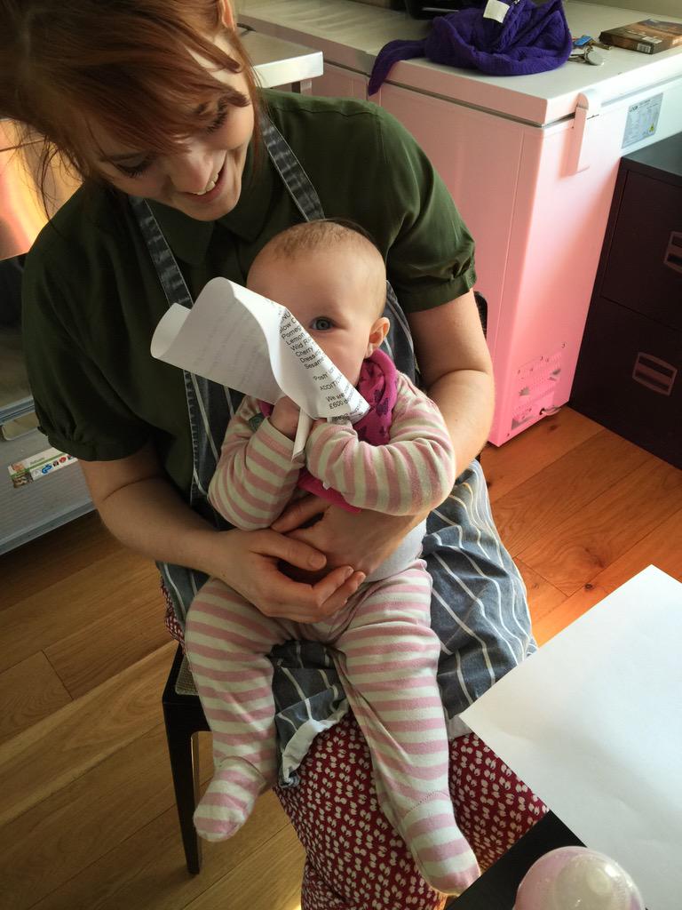 WBPEvents's tweet photo. Our new events coordinator, "eating" her first event sheet... http://t.co/6KqJFHLFvU