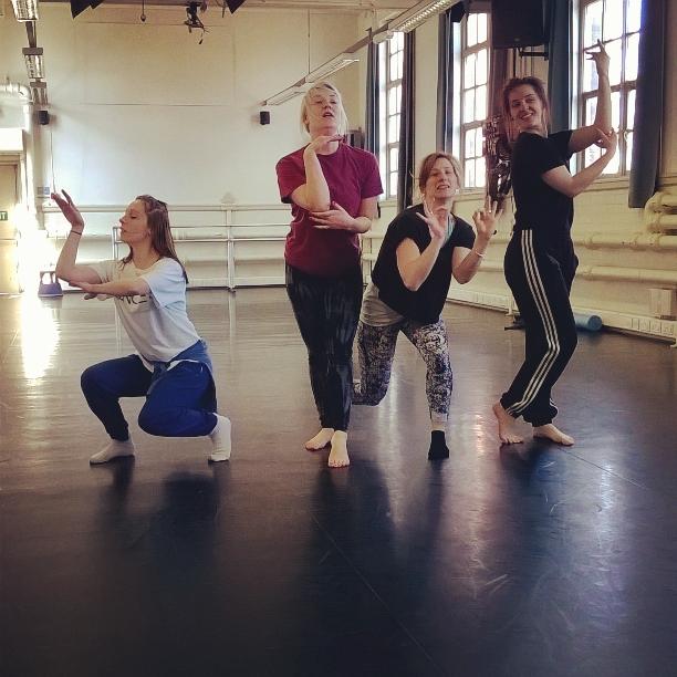 jamonatram's tweet photo. Day 3 at @Dance_4 studio....R&amp;D @JenManderson @georgiebernie @hayleyross1990 http://t.co/AFBlFZK8Wq