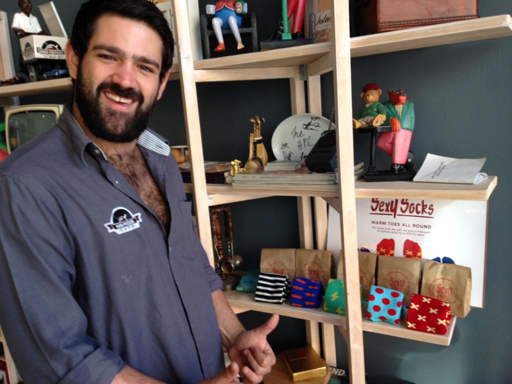 Pull into <a href="/HardPressedCafe/">Hard Pressed Café</a> in #CapeTown for a coffee and grab yourself a pair of #SexySocks