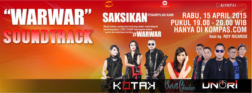 Wooohooo <a href="/KompasEnt/">KompasEntertainment</a>: Can't wait <a href="/kotakband_/">Official KOTAK</a> Live 19.00-20.00 WIB Today! #WARWAR "