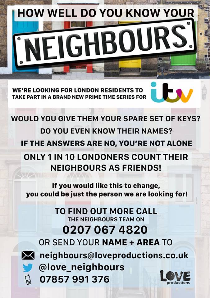 Love_Neighbours's tweet photo. @ColeeAli we're looking 4 people in #WestDrayton to take part in our new ITV series. Pls contact us to find out more! http://t.co/ukynI9PSnC