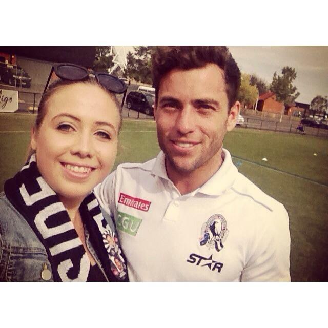 CaityWalsh1's tweet photo. The annual Blairy's birthday post. What a legend, wishing him the best ❤️ #faveplayer @CollingwoodFC http://t.co/GdiEo2pJNM