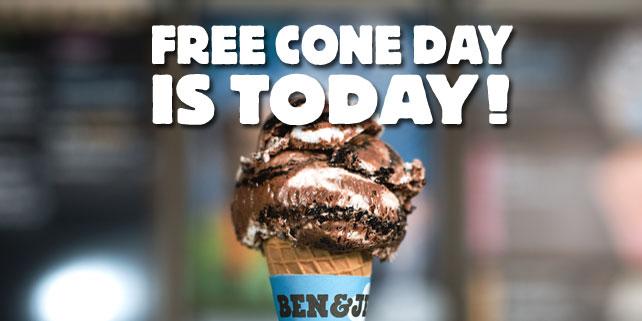 benandjerrys's tweet photo. It's the day we've all been waiting for! #FreeConeDay is TODAY! Find a scoop shop near you: http://t.co/2hEd8E33Bu http://t.co/1Invu03Ymr