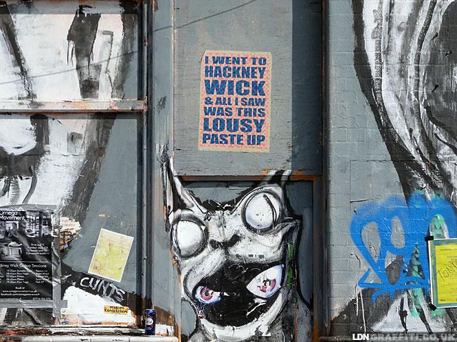 LDNGraffiti's tweet photo. 'I went to Hackney Wick &amp; all I saw was this lousy paste up' #StreetArt in London… http://t.co/BVPo4jATOw