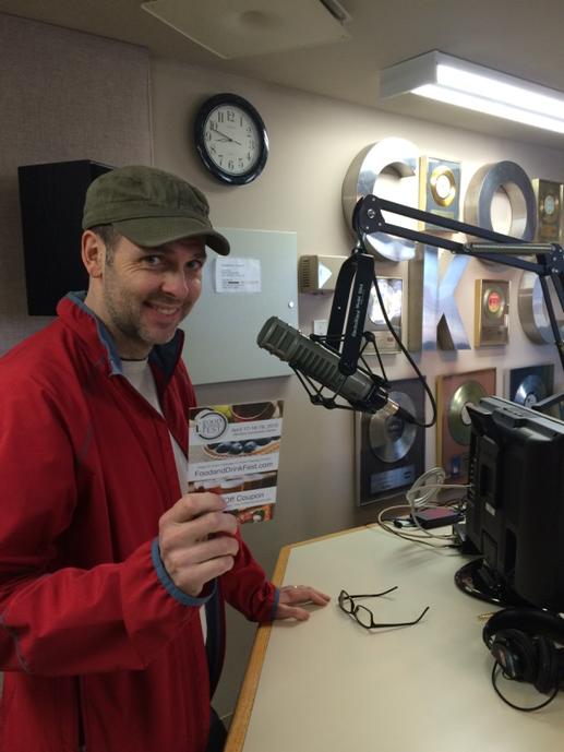 Bholding's tweet photo. Jay Higgins in studio @1150CKOC @FoodnDrinkFest open noon this Friday!! http://t.co/V4ncJu0cx9