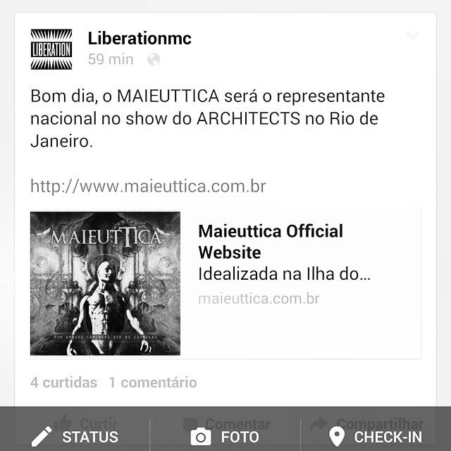 SaaraSubmerso's tweet photo. Toda felicidade do mundo para os nossos queridões do @Maieuttica ! Rock on bixxxcoitos! hahahha @Liberationmc http://t.co/JS2qyR4IKP