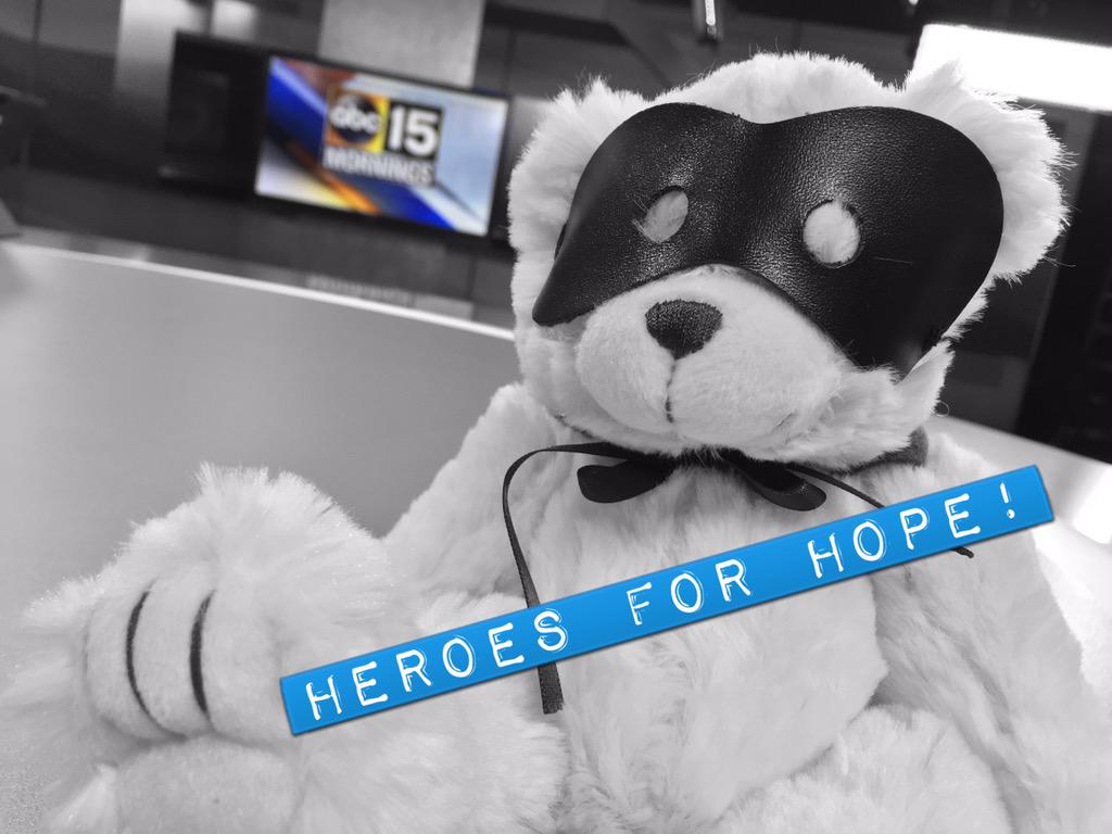 Time to help so many children at @PhxChildrens Be a #HeroForHope #PCHHeroes fighting cancer! #ABC15 Mornings