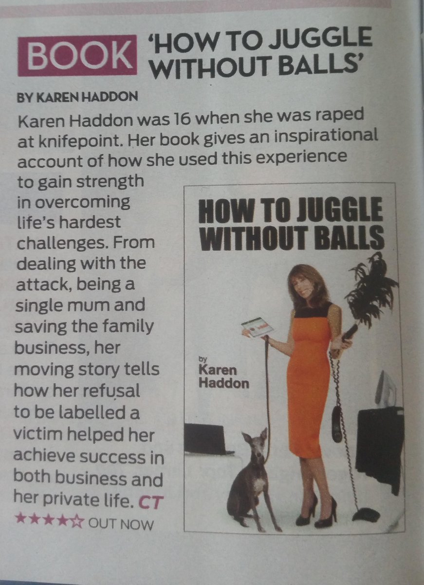 KarenHaddon49's tweet image. A big Thank You! to @OK_Magazine for your review  #howtojugglewithoutballs 
#karenhaddon #spreadinginspiration