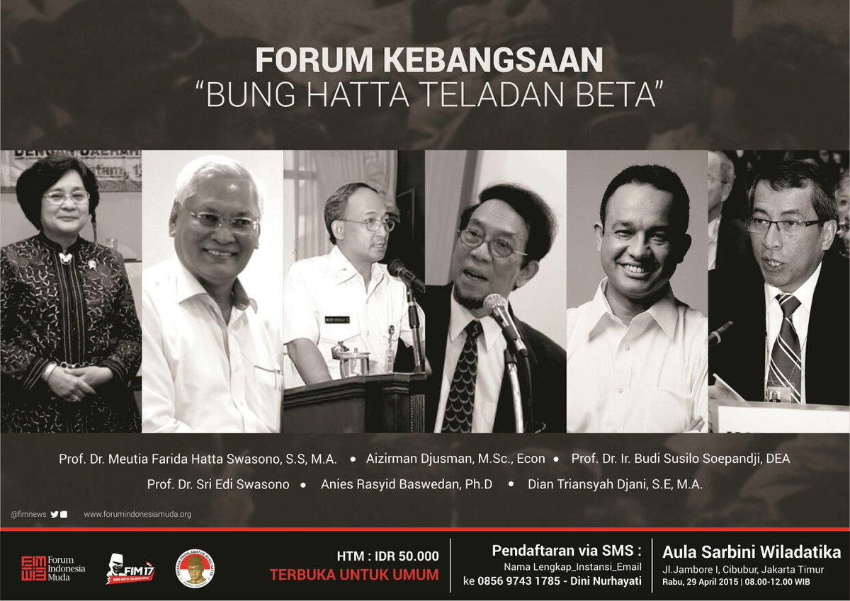 Apa perspektif mereka tentang #BungHatta di Indonesia menghadapi AEC 2015? Siap menyaksikan pembukaan #FIM17? DAFTAR!
