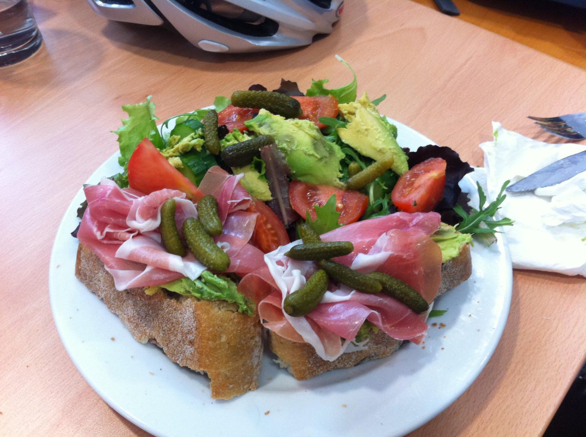 whatnowjames's tweet photo. Parma and avo on olive bread... classy http://t.co/6u7JFuwL74