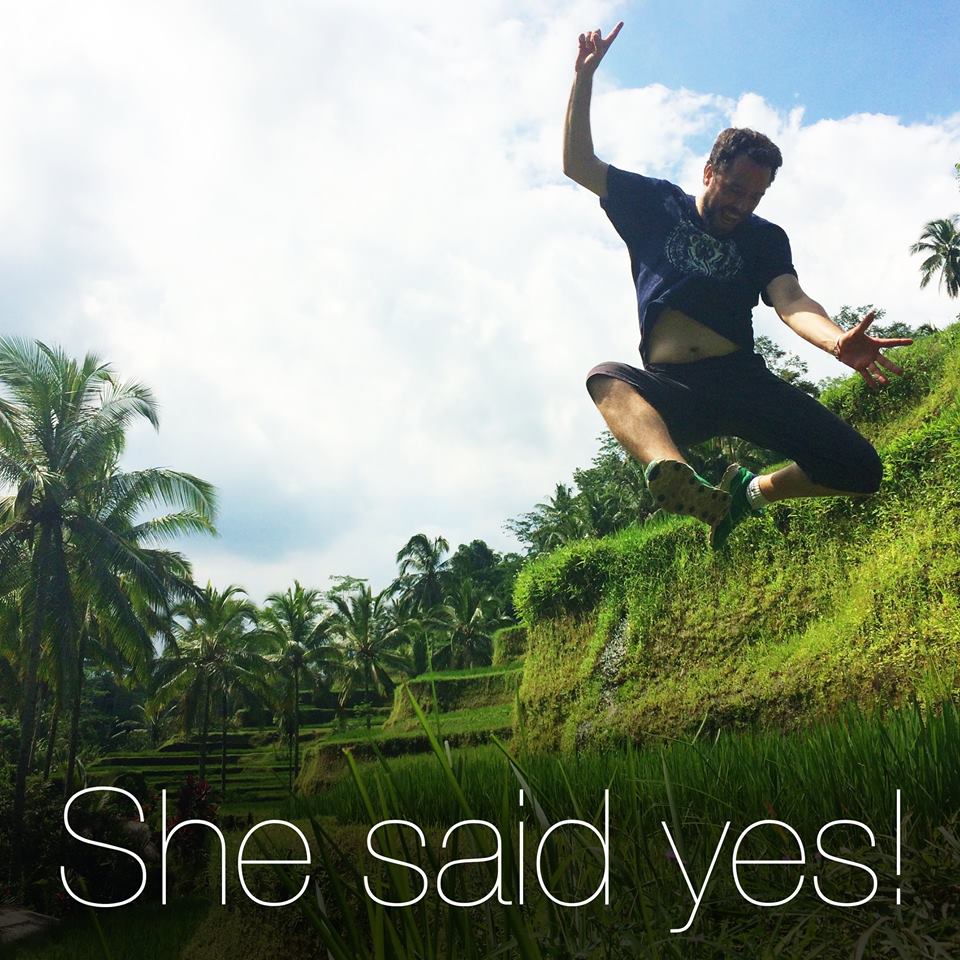 braamjordaan's tweet photo. Guess what happened during our holidays in #Bali? @Drisanalg said yes! http://t.co/KjsbTtXQfX