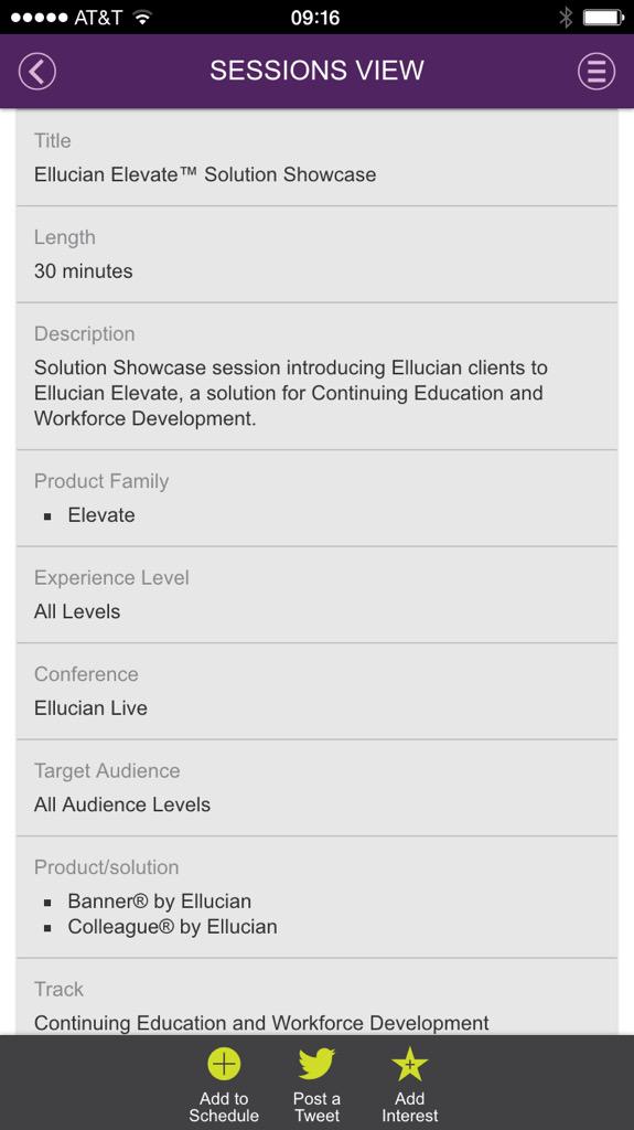 DerekInteract's tweet image. Want to know about Ellucian Elevate? Here's where you need to be in 15 mins - #elive15
