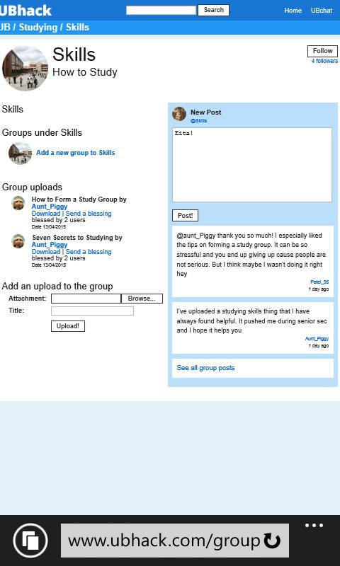 UBhackBW's tweet image. One of our most active groups on ubhack.com is the studying section where students share study tips!