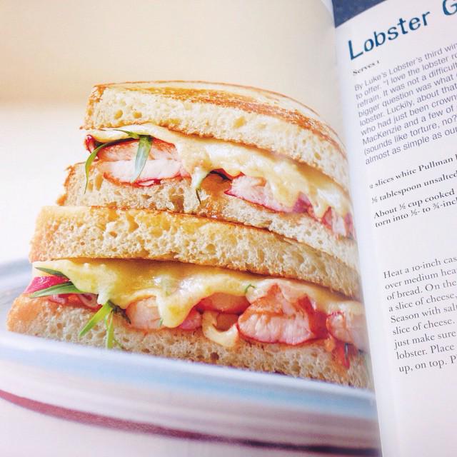 LukesLobster's tweet photo. Lobster grilled cheese? Yes please. Check out our recipe in our cookbook #RealMaineFood! http://t.co/tLKZu4Cx6w http://t.co/1IQHPG4hPE