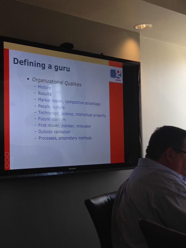 GablePR's tweet photo. .@tomgable presents his Guru Program, an innovative plan to help clients rise above the clutter, to the @nstpr team. http://t.co/s1Nd0r8xug