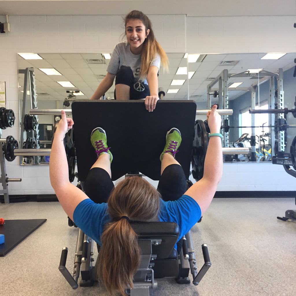 MegDonaldson3's tweet photo. Leg Day :) leg pressing a student + 300. #strongmatters #pegeeks http://t.co/5ZqcT03cFa