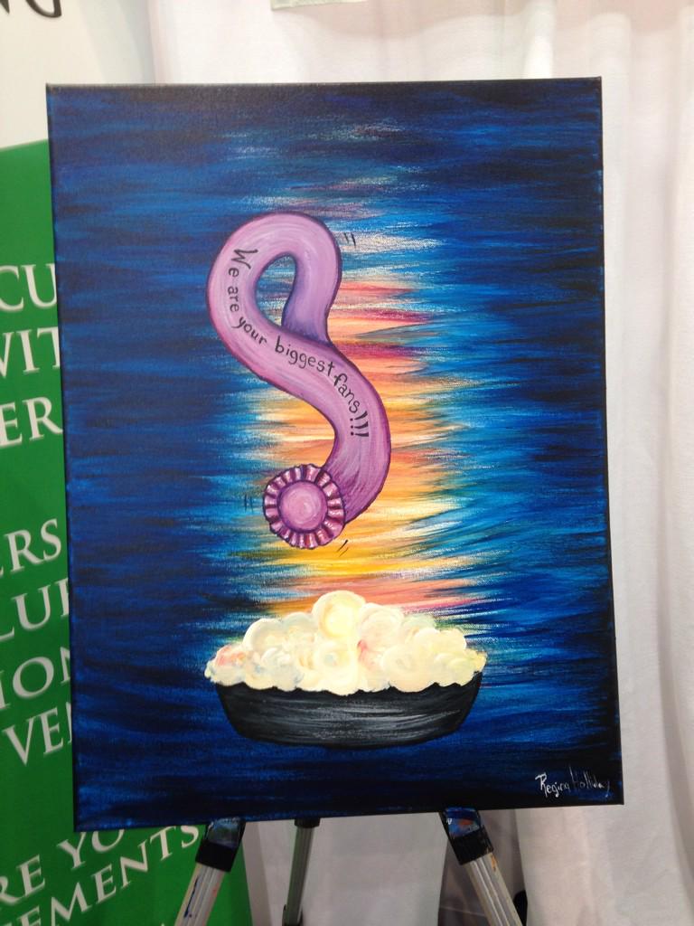 ReginaHolliday's tweet photo. I just finished my painting in the @histalk  booth "We are your biggest fans!!!" #HIMSS15 http://t.co/Tk6PzXEOVE