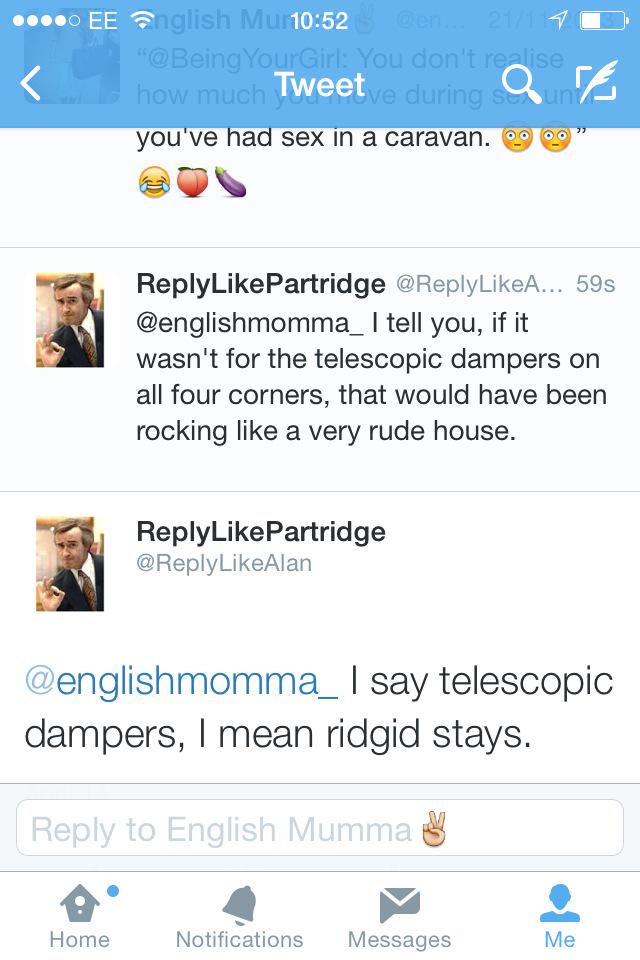 #ReplyLikePartridge