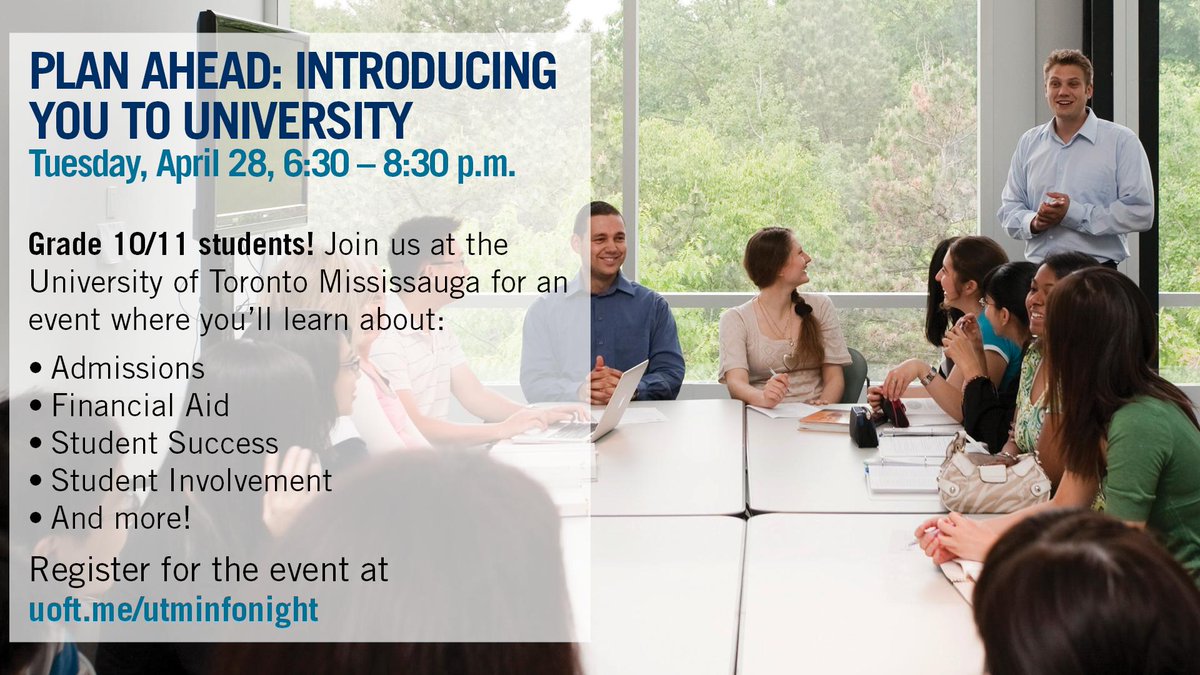 utmpathways's tweet photo. Are you in #grade10 or #grade11 and interested in #university? Visit us for our Grade 10/11 Night! #pathways #psehelp http://t.co/5sGyeqTueo