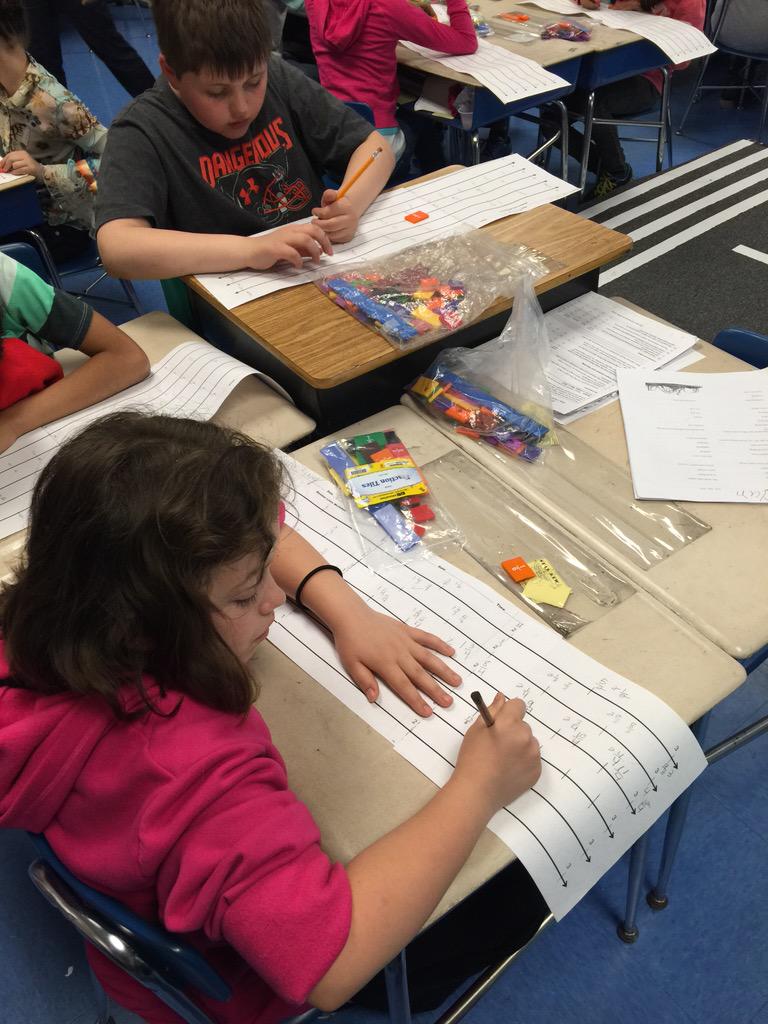 HDGES1950's tweet image. 3rd graders engaged in fractions. #fractionsrule