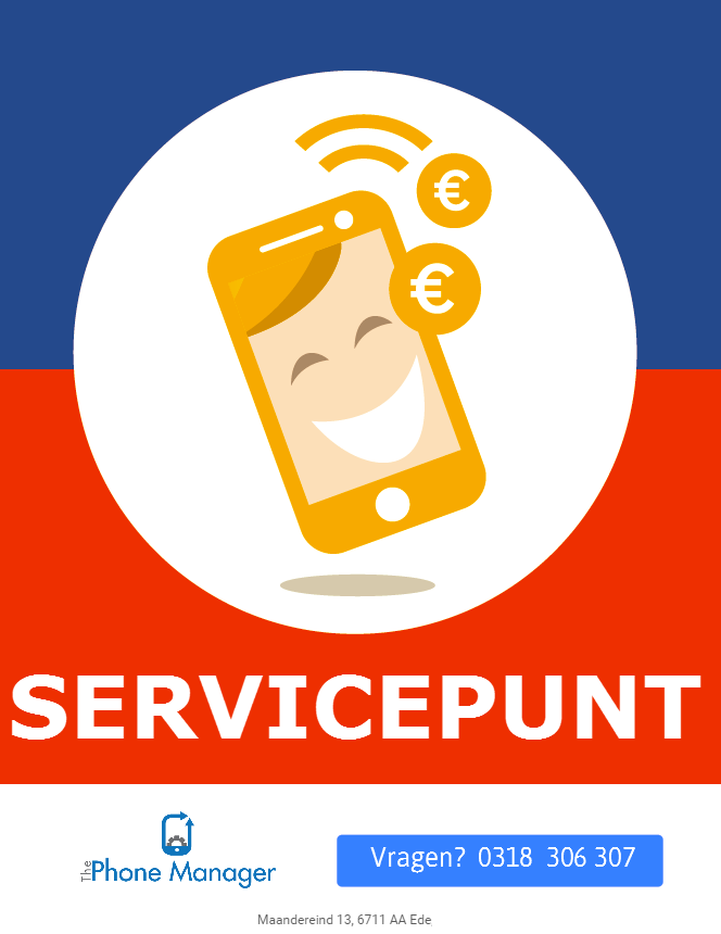 Nieuw: het eerste Shop &amp; Spaar Servicepunt in #Ede. Hulp nodig met de app? Loop eens binnen bij The Phonemanager!