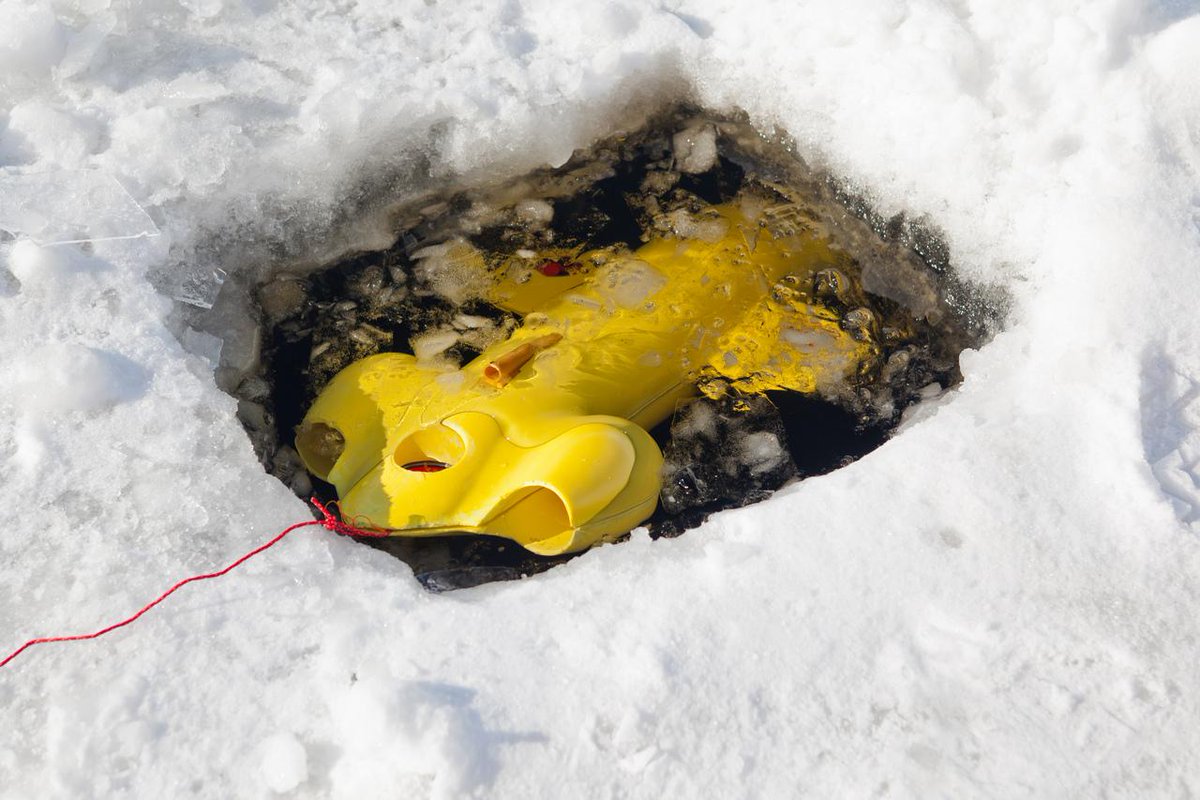 Hydromea_com's tweet photo. Just returned from a successful field trip to Lake Onego sending our underwater robot under the ice #YellowSubmarine http://t.co/FQm7AyVQDQ