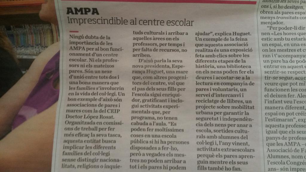 affac_cat's tweet photo. L#AMPA, imprescindible al centre escolar. #educació # ensenyament #famílies http://t.co/PO2E1OlodR