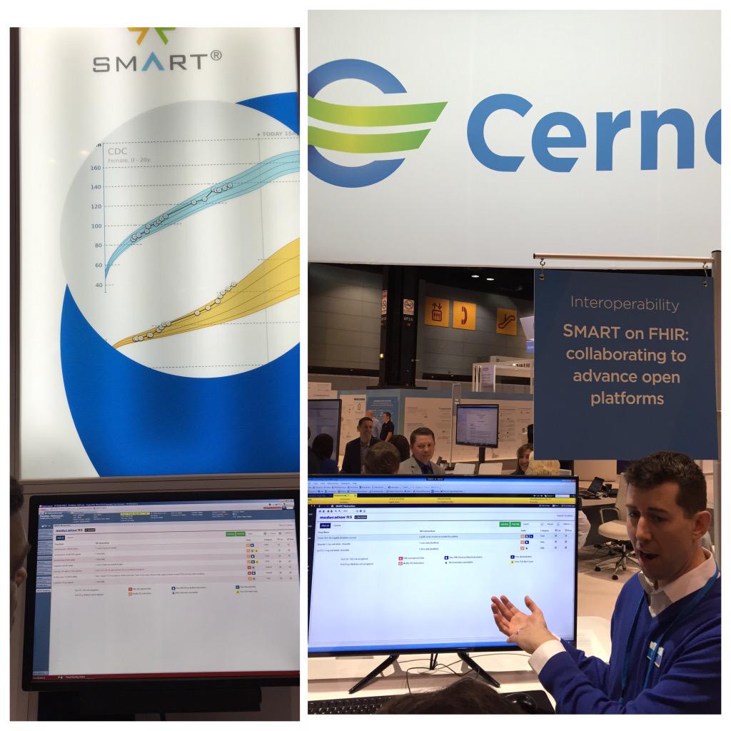 chcfinnovations's tweet photo. Live demos of @PolyglotSystems and others integrated into Cerner and Epic via SMART on FHIR Open Platform at #HIMSS. http://t.co/JFeCNf9zXT