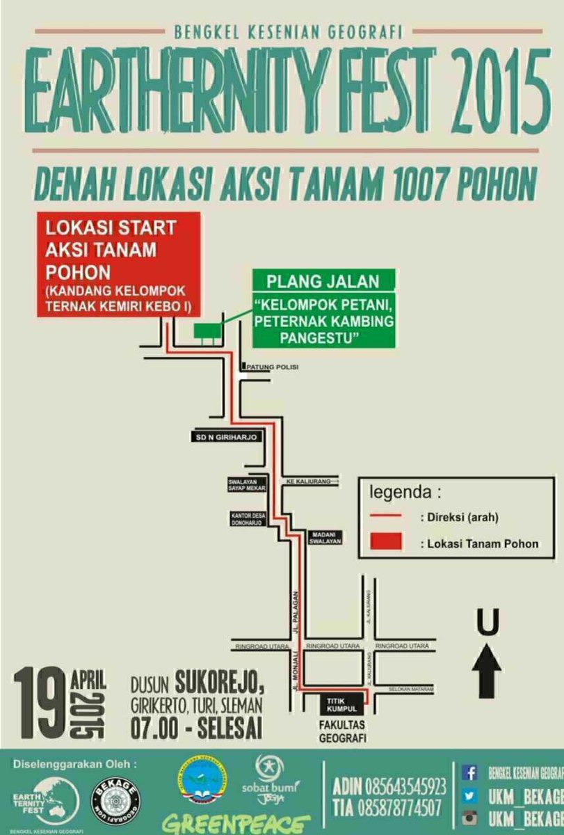 <a href="/KPJ14UGM/">KPJ 14</a> BESOK MINGGU 19 APRIL | AKSI TANAM 1007 POHON | SUKOREJO,  GIRIKERTO, TURI, SLEMAN | INFO : <a href="/adin_ian/">Adin アディン</a>