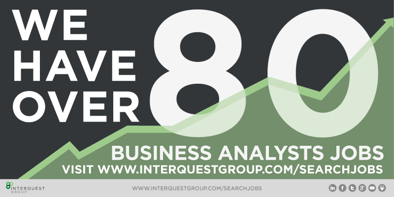 InterQuestGroup's tweet image. IQ has over 80 #BusinessAnalyst #Jobs, check here for the best opportunities in the market: ow.ly/LB7hT